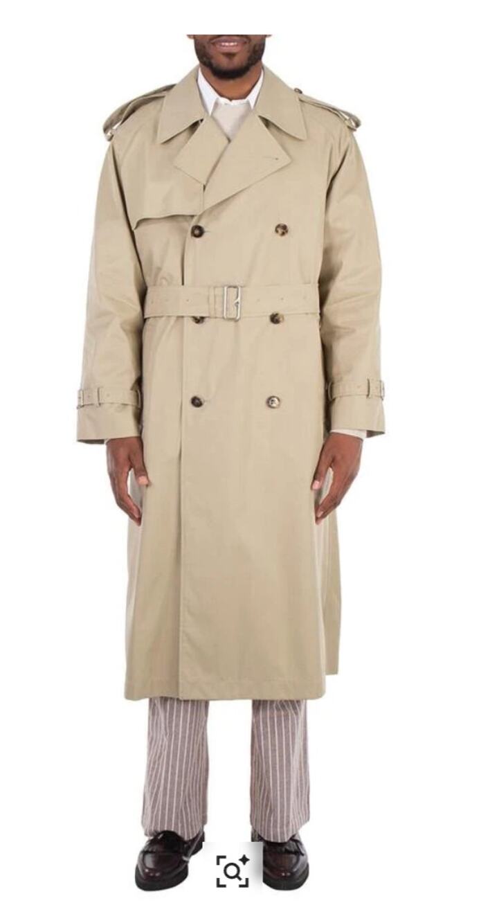 Burberry of London Castleford Trench Coat Men's Size 40 Beige Long Sleeves